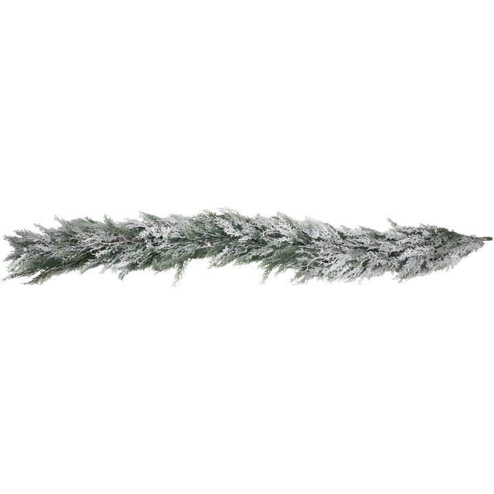 77" Snowed Cedar Twig Artificial Christmas Garland