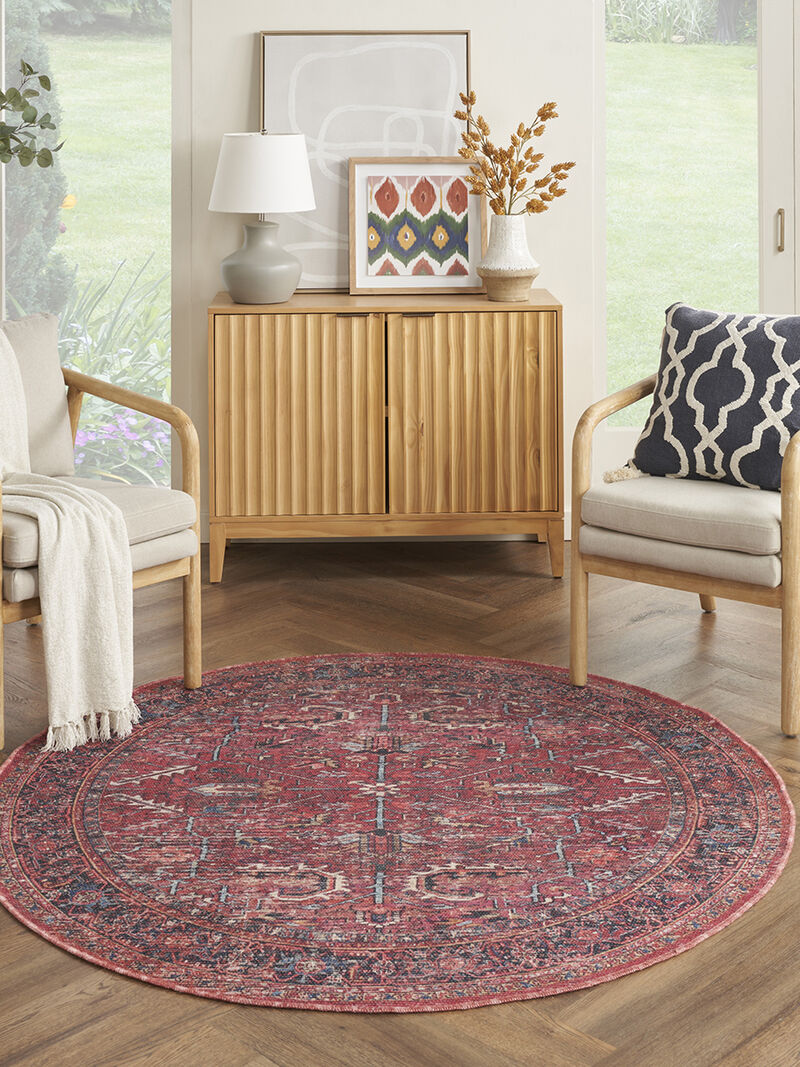 Machine Washable Series 1 SR102 Brick 7'10" x 9'10" Rug