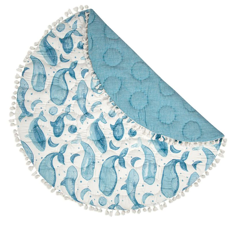 Caspian Quilted Baby Play Mat (Whale) image number 0