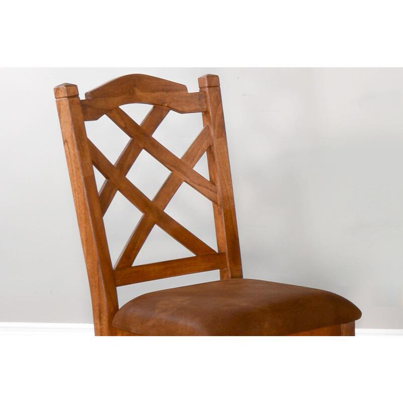 Sunny Designs Sedona Dbl Crossback Chair, Cushion Seat