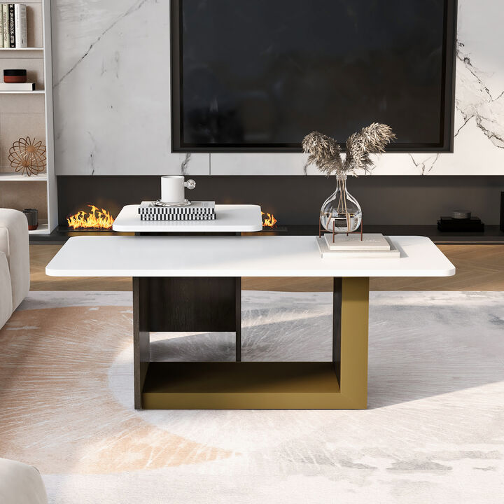 Merax Two-Piece Modern Coffee Table Set