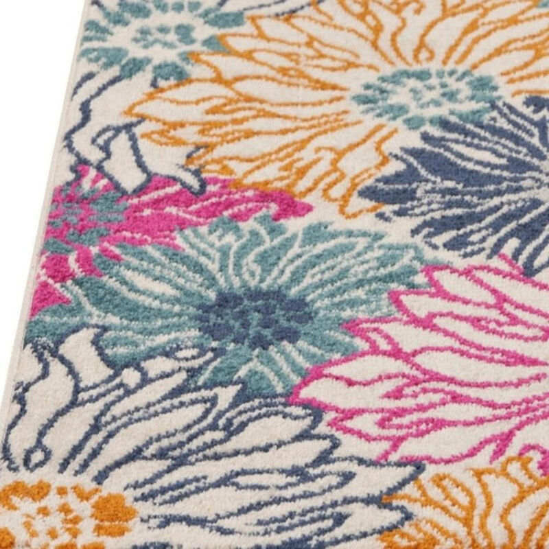 HomeRoots Floral Runner Rug image number 2