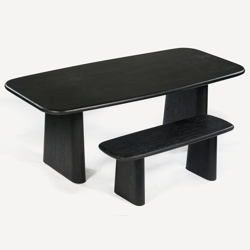 Laurel Dining Bench - Charcoal