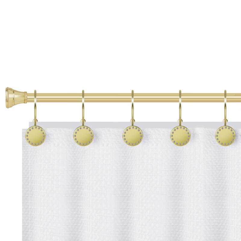 Metal Double Shower Curtain Hooks, Set of 12 image number 5