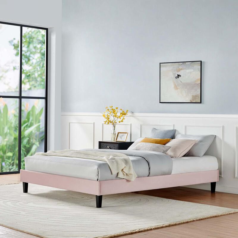 Reign Twin Performance Velvet Platform Bed Frame image number 4
