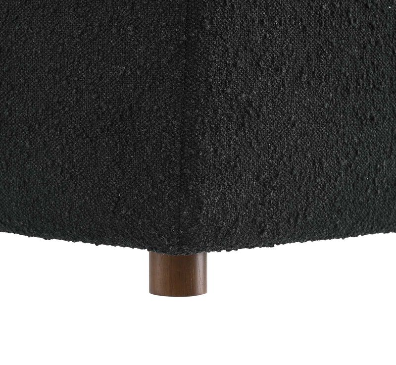 Commix Down Filled Overstuffed Boucle Fabric Ottoman image number 4