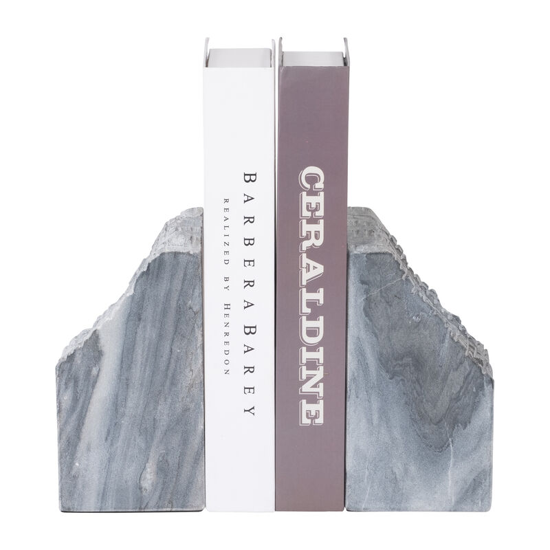 Set of 2 Marble Live Edge Bookends image number 1