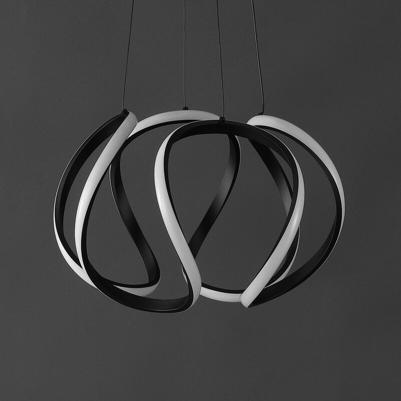 Euphoria 18.5" 1-Light Contemporary Designer Aluminum/Iron Scribble Integrated LED Pendant Light