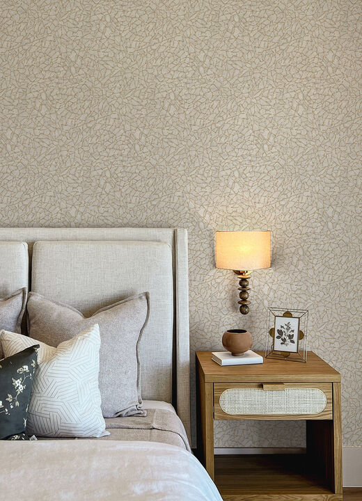 Soma Silver Metallic Crackling Wallpaper