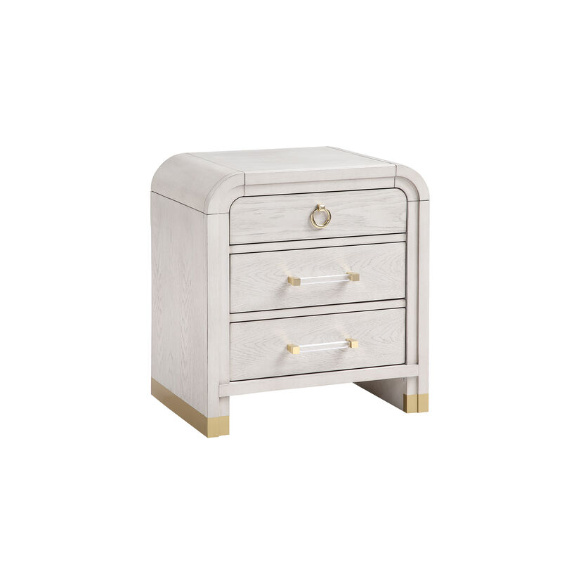 Malmo Oak Modern Wooden Nightstand image number 2