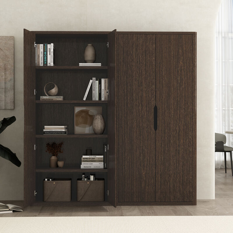 Rivington Brown Bookcase Cabinet (Set of 2)