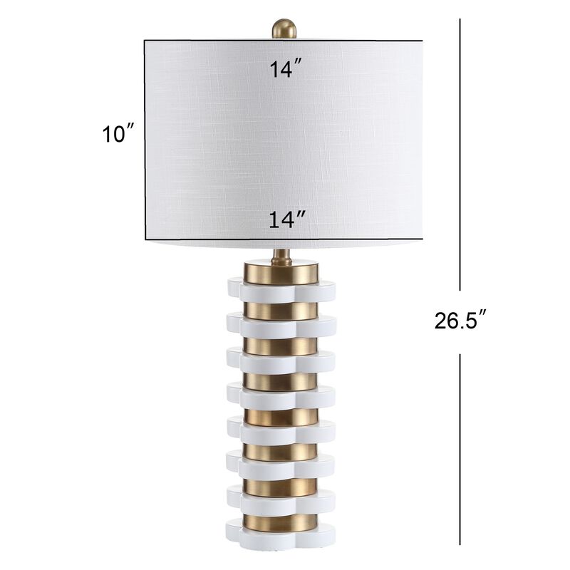 Wellington Quatrefoil Striped Resin LED Table Lamp