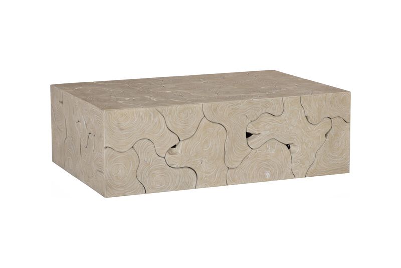 Teak Slice Rectangle Coffee Table image number 0
