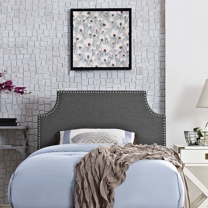 Modway - Laura Twin Upholstered Fabric Headboard Gray