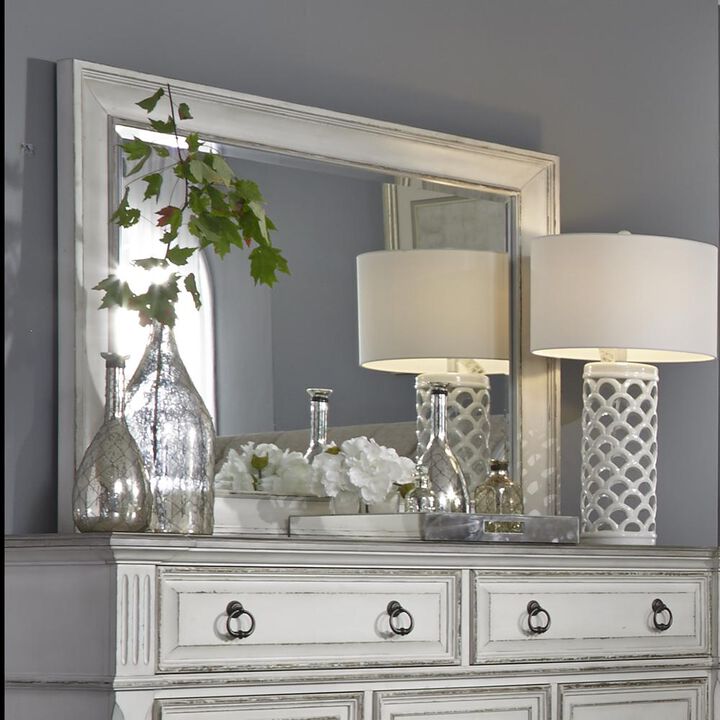 Liberty Furniture Abbey Park Mirror in Antique White