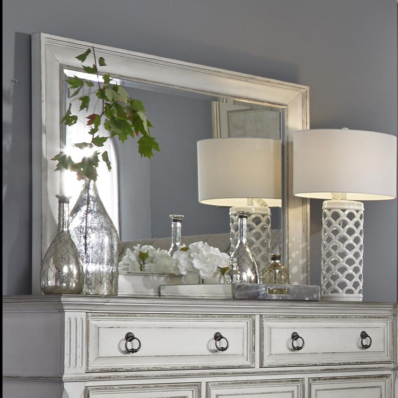 Liberty Furniture Abbey Park Mirror in Antique White image number 1