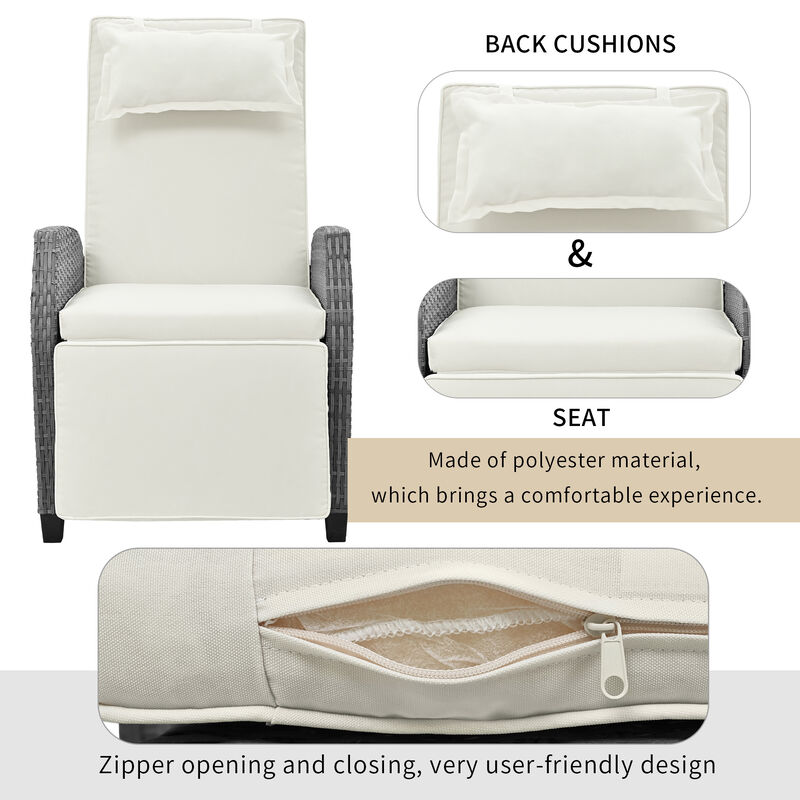 Outdoor Rattan Two-person Combination with Coffee Table