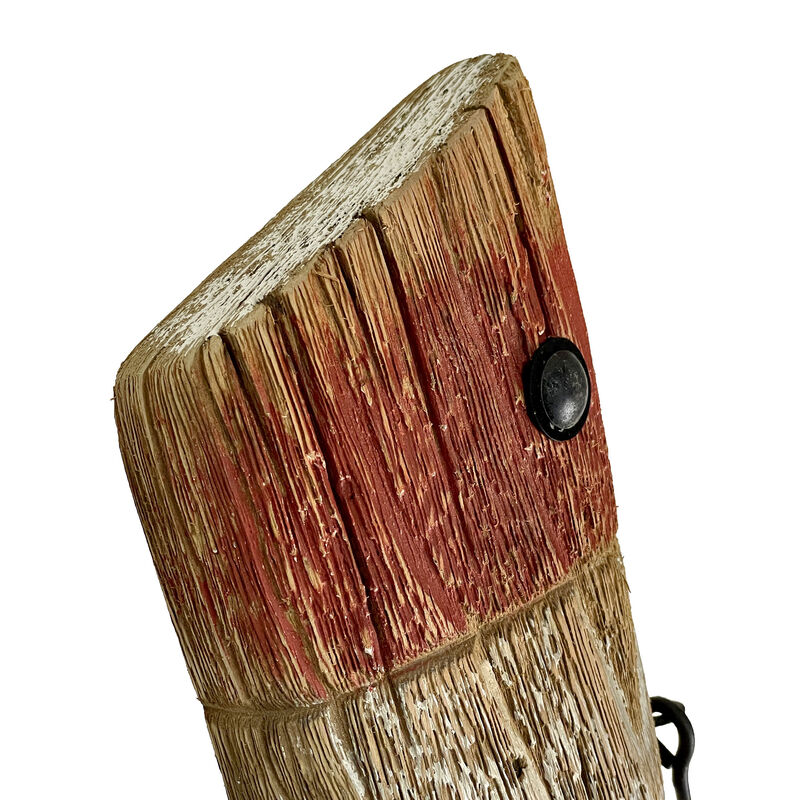 Rustic Wooden Fishing Lure Wall Hook &ndash; Distressed Wood & Metal Double Hooks, 14 Inch Coastal Nautical Decor, Entryway Key Hat Leash Holder, Cabin Lake House Farmhouse Wall Mounted Organizer image number 3