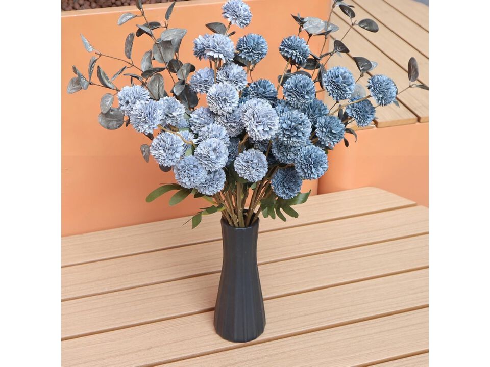 12 Bundle Navy Blue Artificial Outdoor Plants UV Resistant Window Box Decor