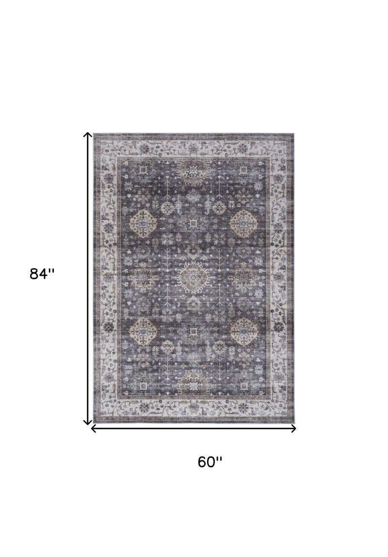 HomeRoots Oriental Distressed Non Skid Area Rug image number 3