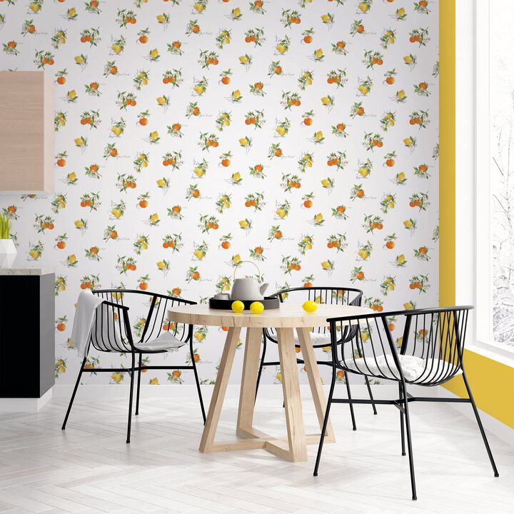 Just Kitchens Citrus Toss Orange Wallpaper G45412