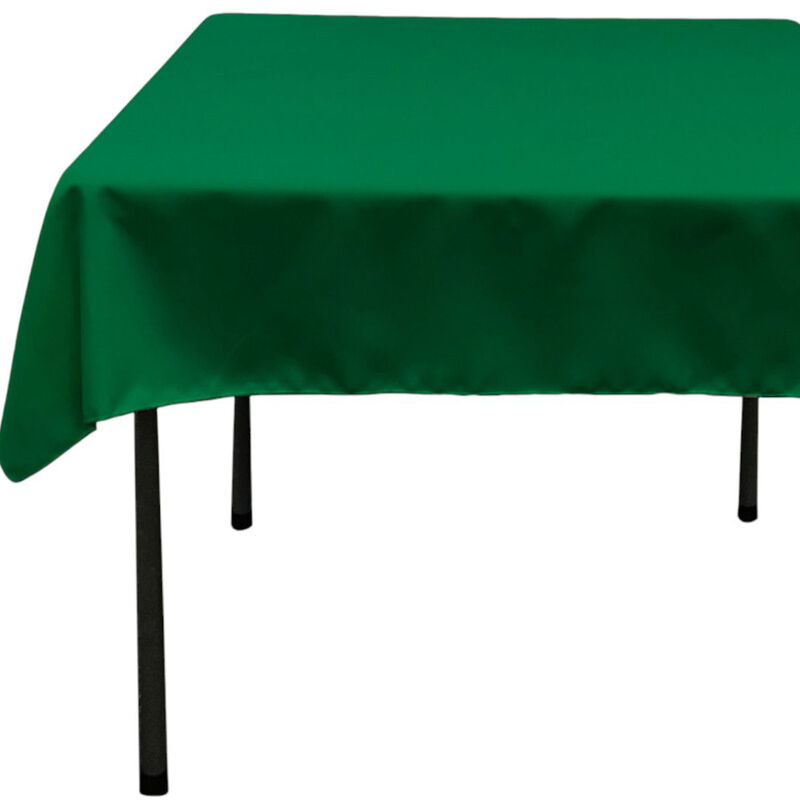 58-Inch Square Polyester Poplin Tablecloth for Dining and Kitchen Tables image number 2