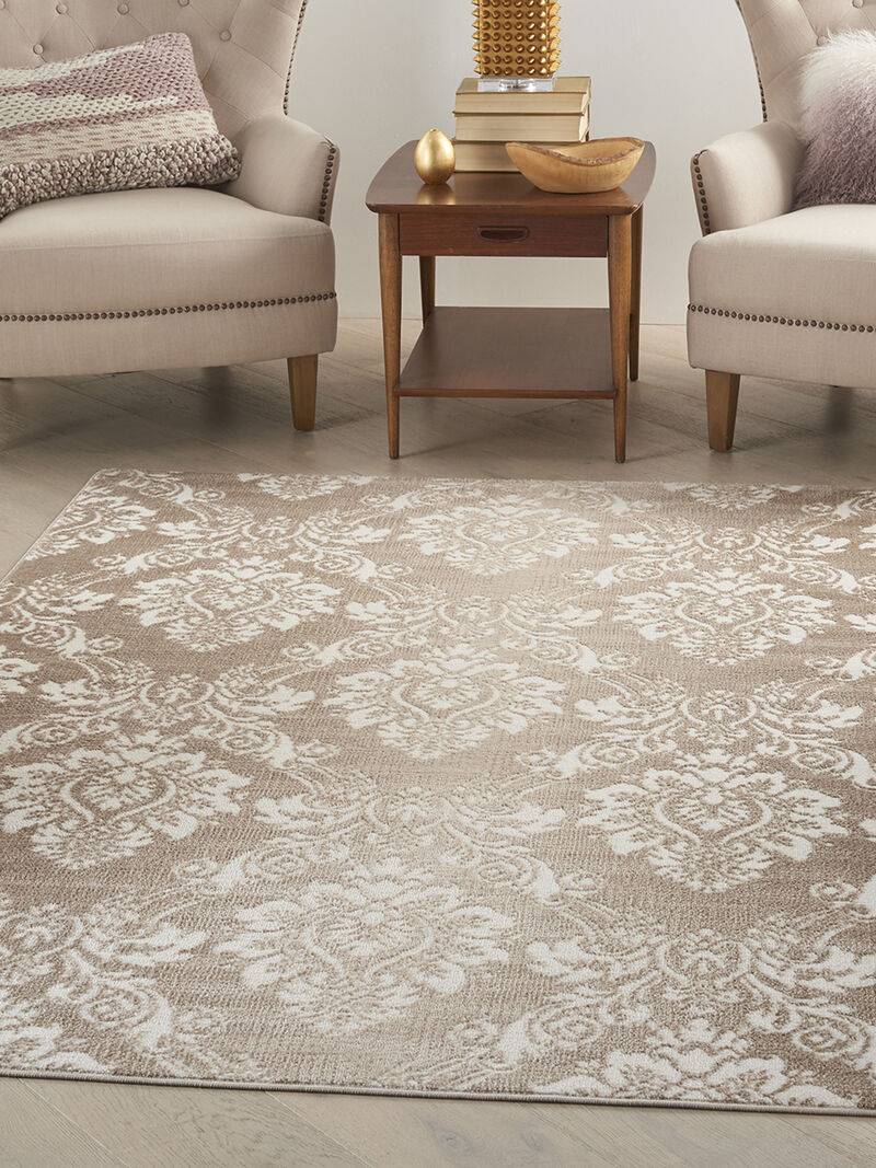 Elation ETN03 Ivory/Mocha 4' x 6' Rug