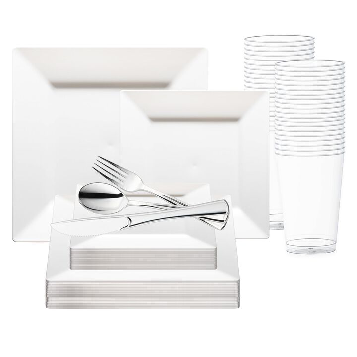 Square Plastic Wedding Value Set (30 Sets)