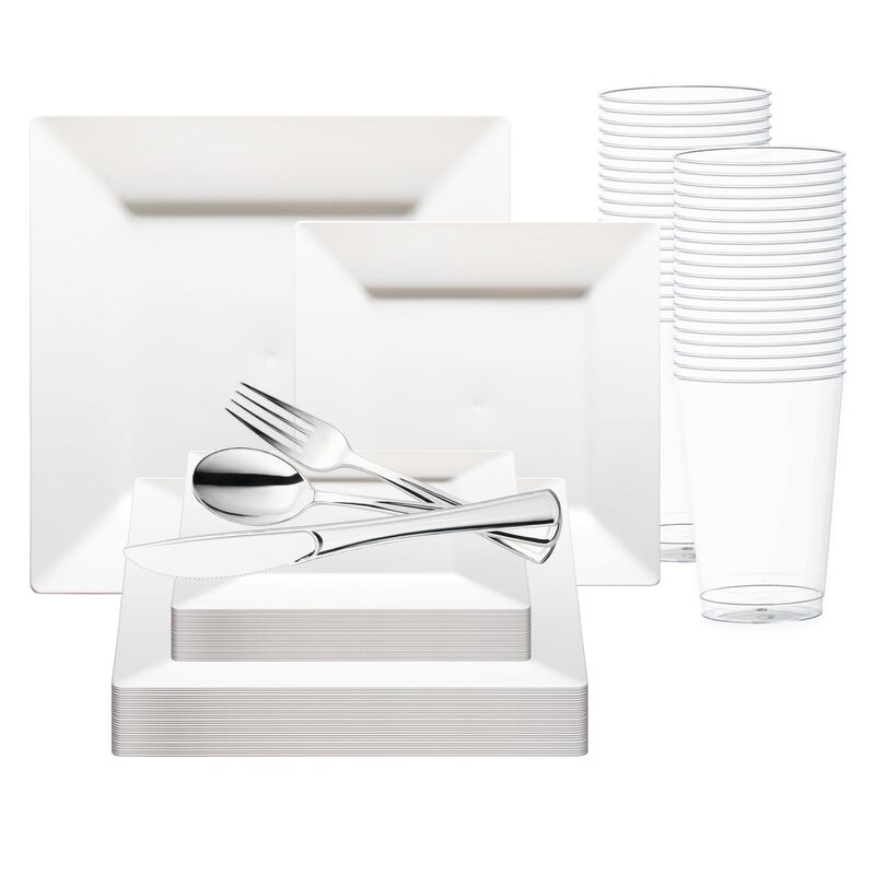 Square Plastic Wedding Value Set (30 Sets) image number 0