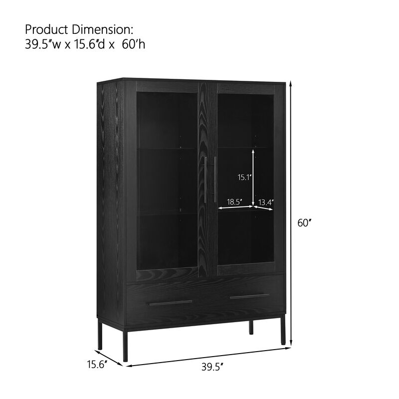 Wuvind 60'' Tall Display Cabinet image number 7