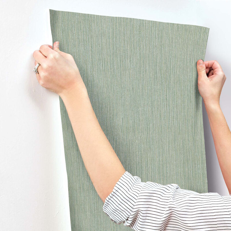 Washed Ramie Sea Glass Wallpaper (Set of 2) image number 2