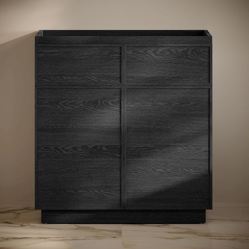 St. Tropez 36" Freestanding Bathroom Vanity Cabinet without Top in Black Oak image number 5