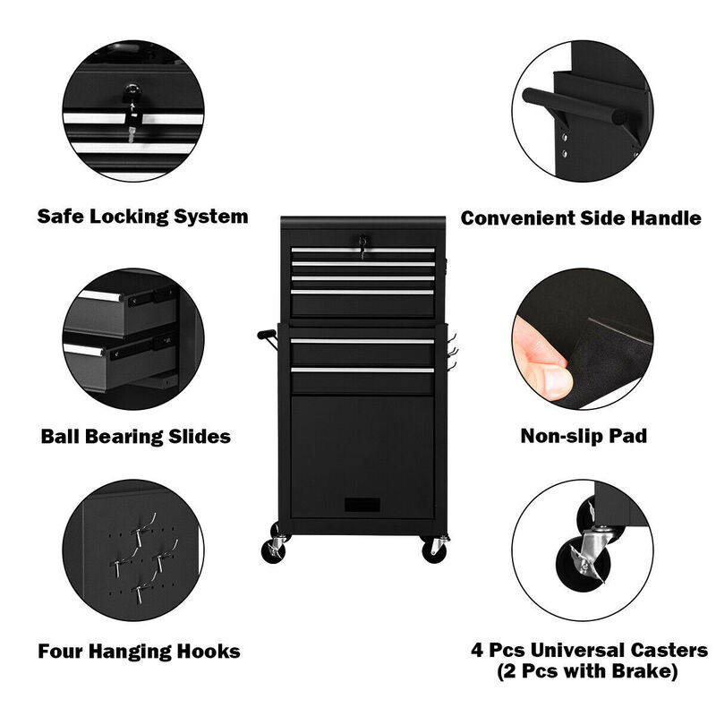 Rolling Cabinet Storage Chest Box Garage Toolbox Organizer