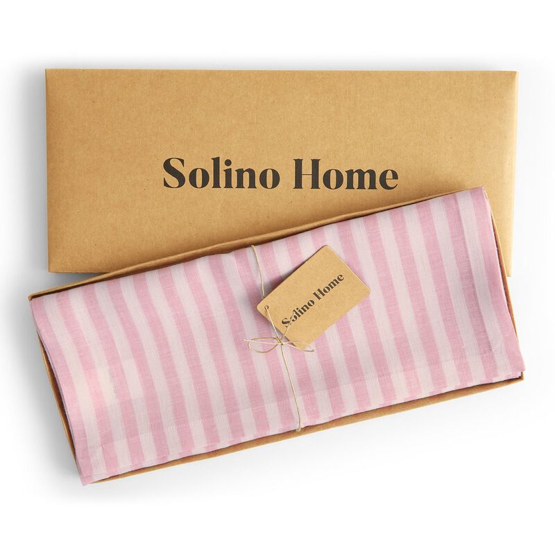 Solino Home 100% Pure Linen Table Runner - Amalfi Stripe