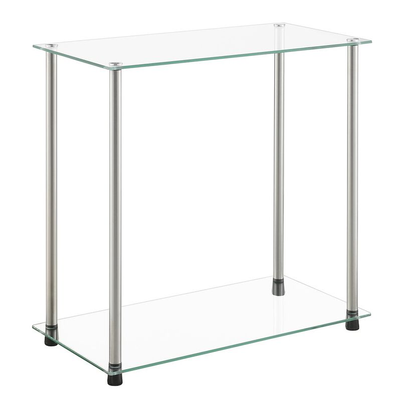 Convenience Concepts Designs2Go Classic Glass 2 Tier Chairside End Table