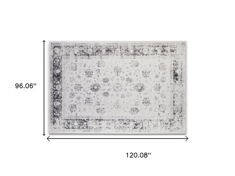 HomeRoots Floral Distressed Area Rug image number 2
