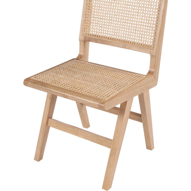 Meridian Furniture Preston Natural Wood Dining Side Chair, Set of 2
