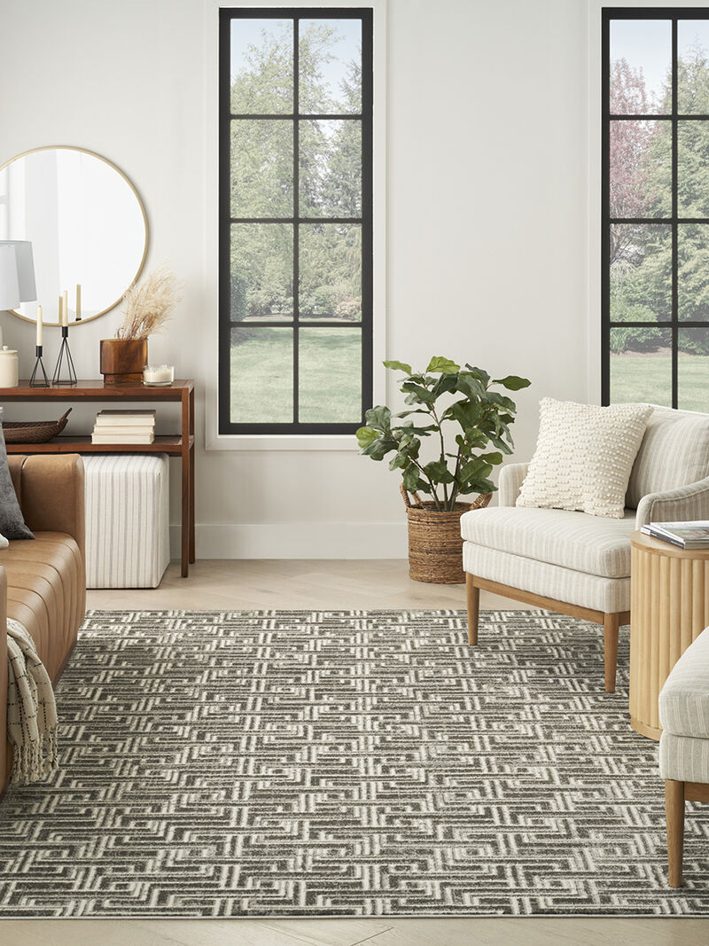 Serenity Home SRH04 Gray/Ivory 9' x 12' Rug