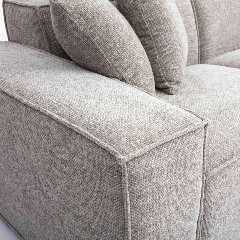 Mindy Chenille Basketweave Modular Sectional image number 5