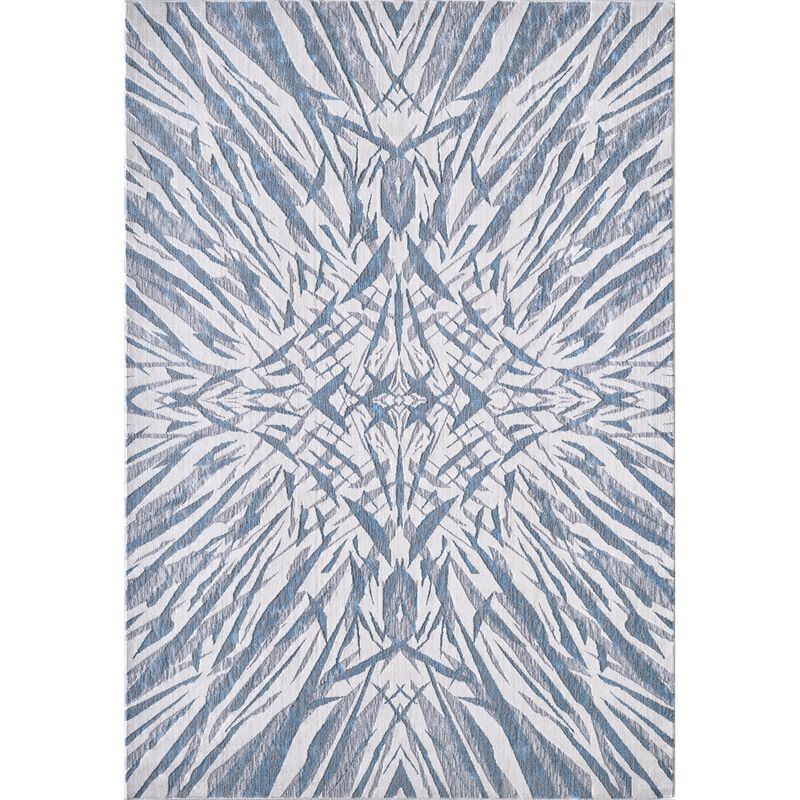 Luna 7144 Gold/Grey Watercolors Area Rug, Size - 5'3 x 7'7