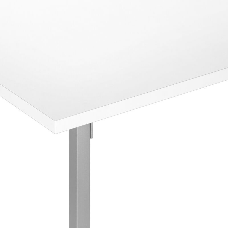 Monarch Specialties I 3790 Coffee Table, Accent, Cocktail, Rectangular, Living Room, 40"L, Metal, Laminate, White, Grey, Contemporary, Modern