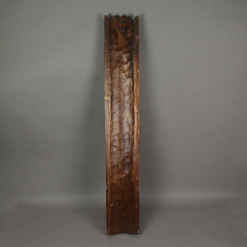 40 Inch Hand Carved Tiki Mask Wall Decor Tropical Beach Home Hanging Art Set / 3 image number 3