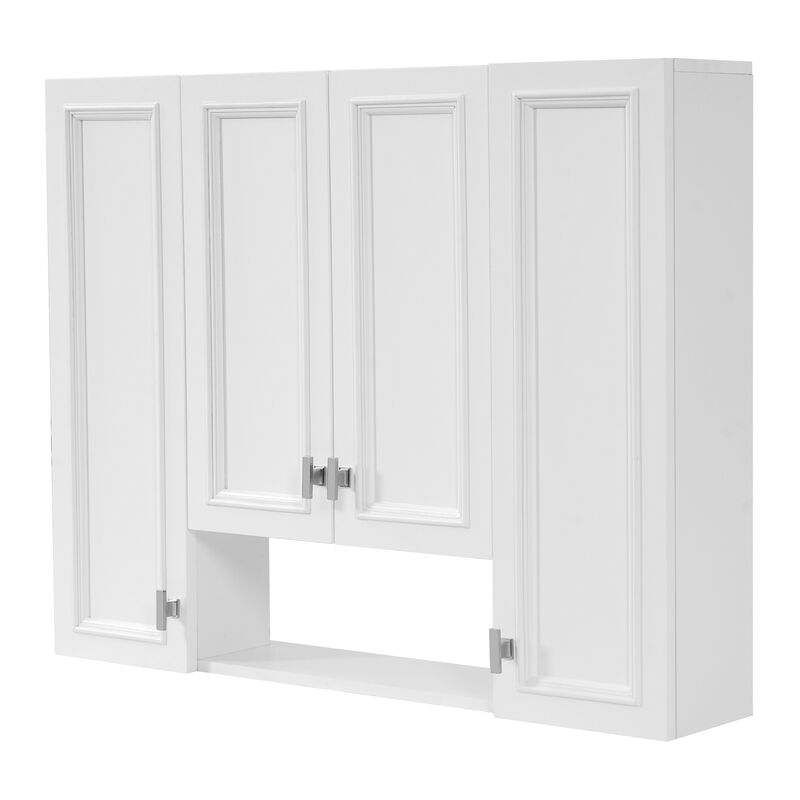ELEMENT ACE Modern Wall-Mounted Bathroom Storage Cabinet with Adjustable Shelves image number 9