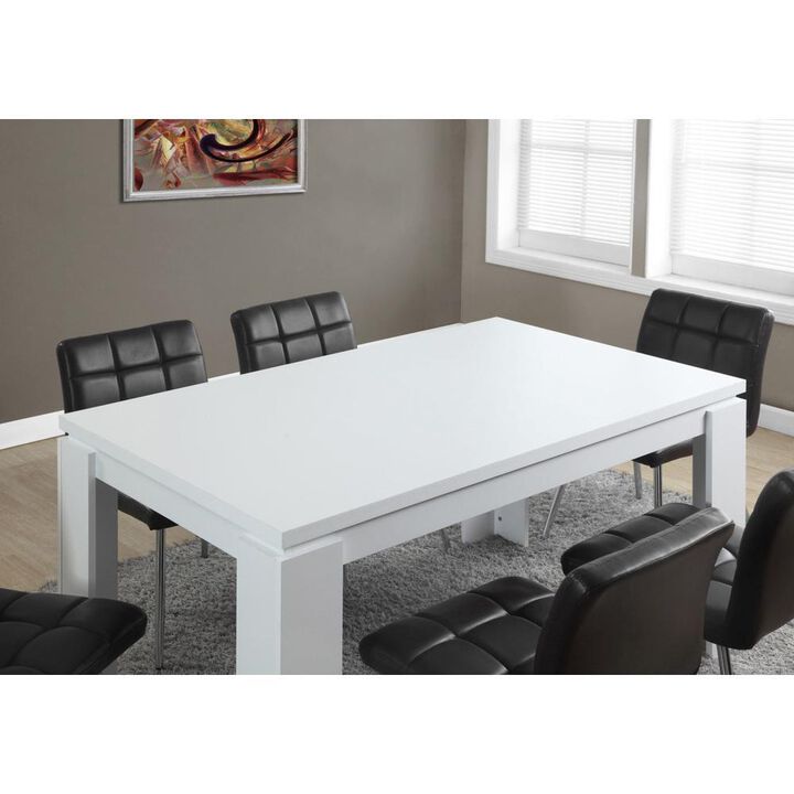 Dining Table, 60 Rectangular, Kitchen, Dining Room, White Laminate
