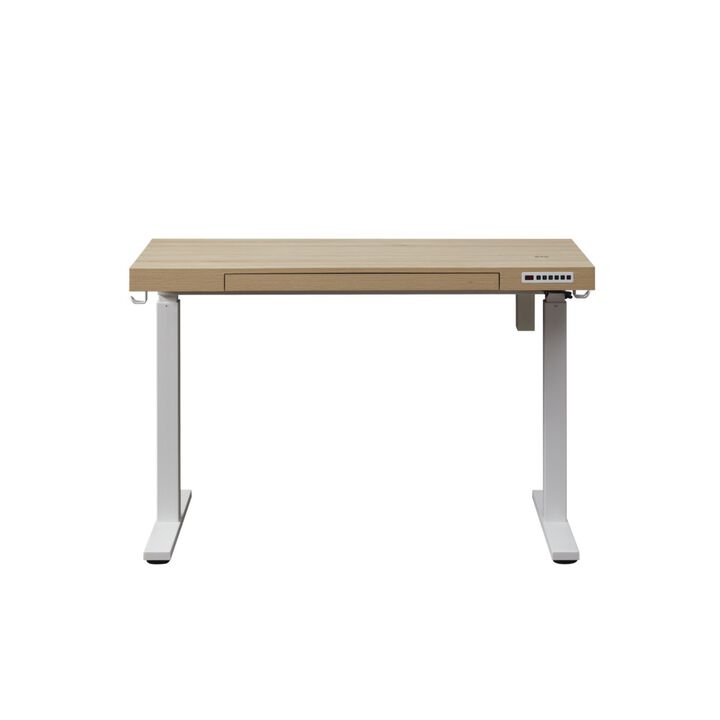 KOWO 48 K305 Electric Height Adjustable Standing Desk, Natural/White