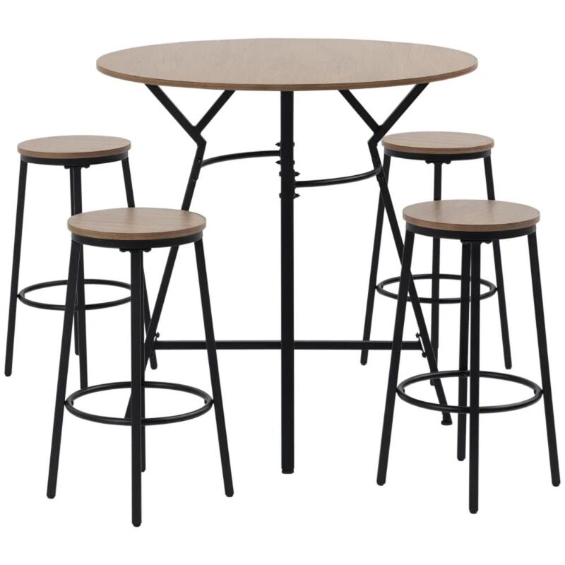 Hivvago 5-Piece Kitchen Bar Table and Chair Set image number 0
