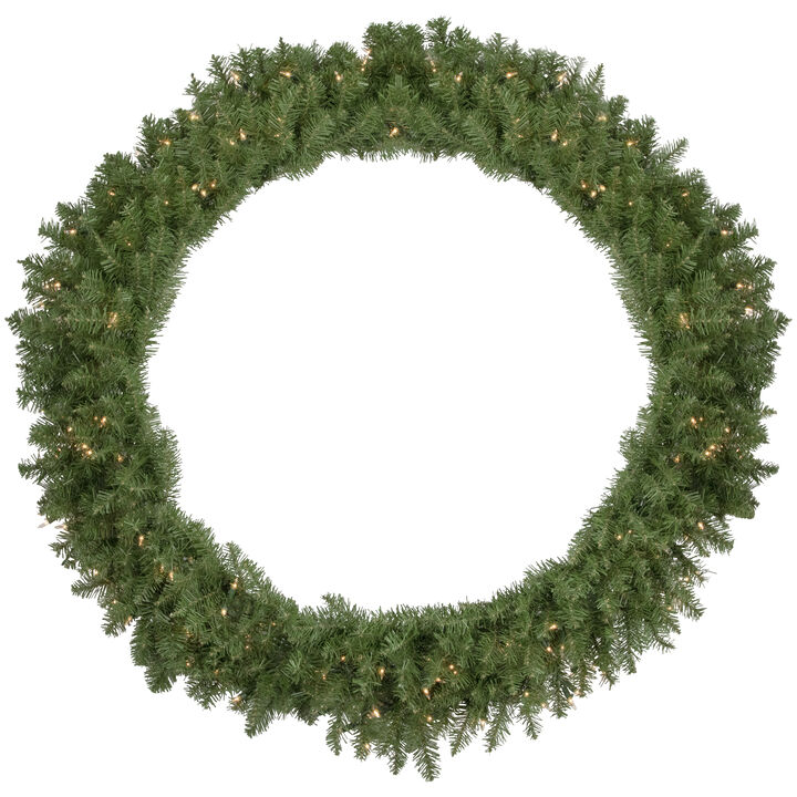 Pre-Lit Rockwood Pine Artificial Christmas Wreath  48-Inch  Clear Lights