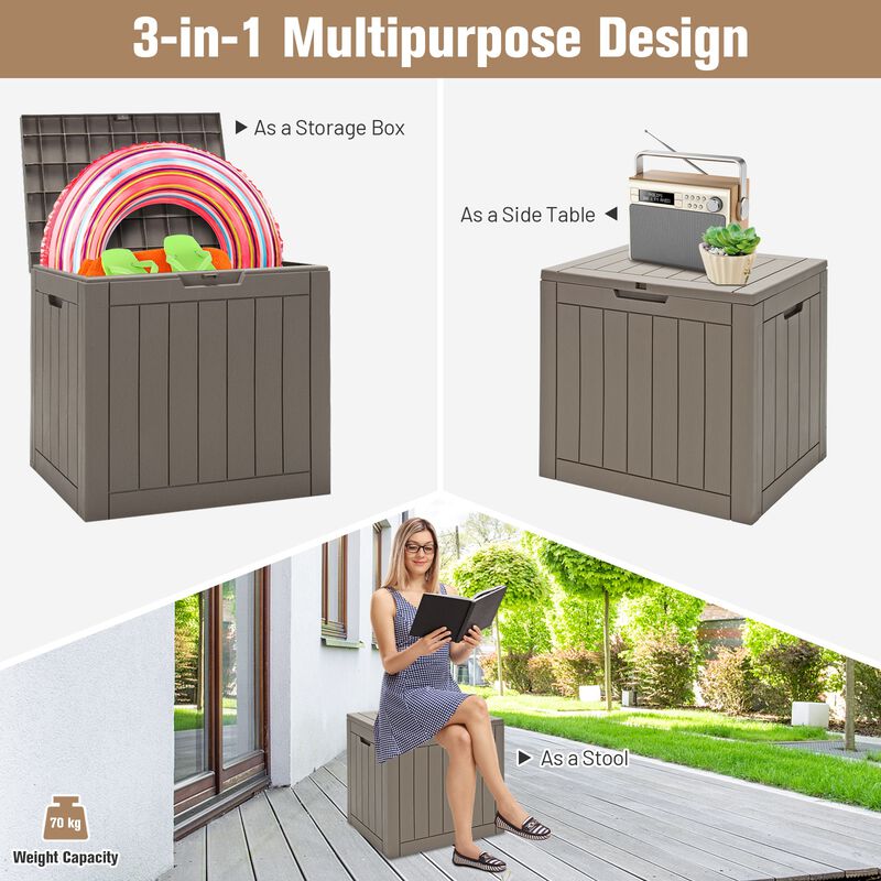 30 Gallon Deck Box Storage Container Seating Tools