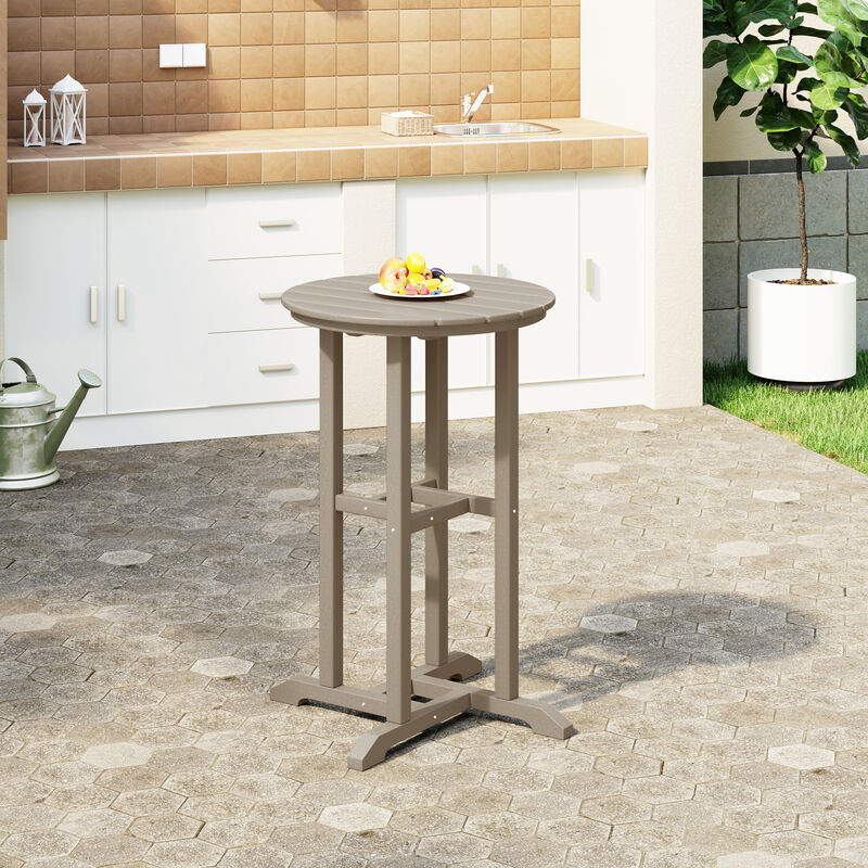 WestinTrends 37" Counter Height Round Outdoor Patio Bistro Bar Table image number 1