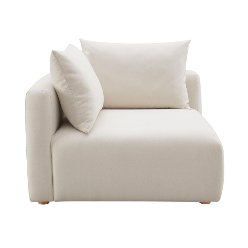 Tov Furniture Hangover Cream Linen Modular Corner Chair image number 3